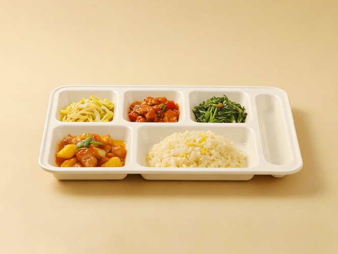 聚乳酸六格餐盘（经典款）360∗260∗33mm