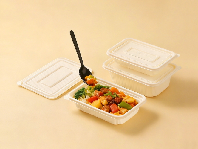 聚乳酸单格餐盒（经典款）400ml 500ml 750ml 1000ml