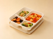 聚乳酸四格餐盒（经典款）850ml